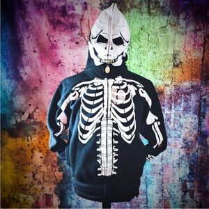 Level's Sportswear Full Zip Masked Skull Hoodie kids size 6